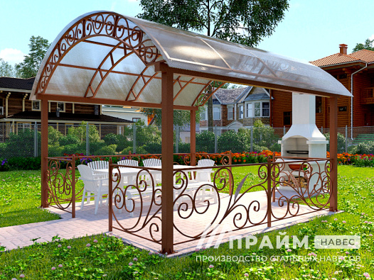 Беседка из поликарбоната №9 - фото 377